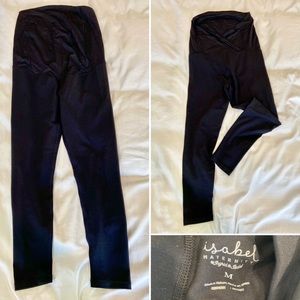 Isabel: Maternity black leggings. Size M